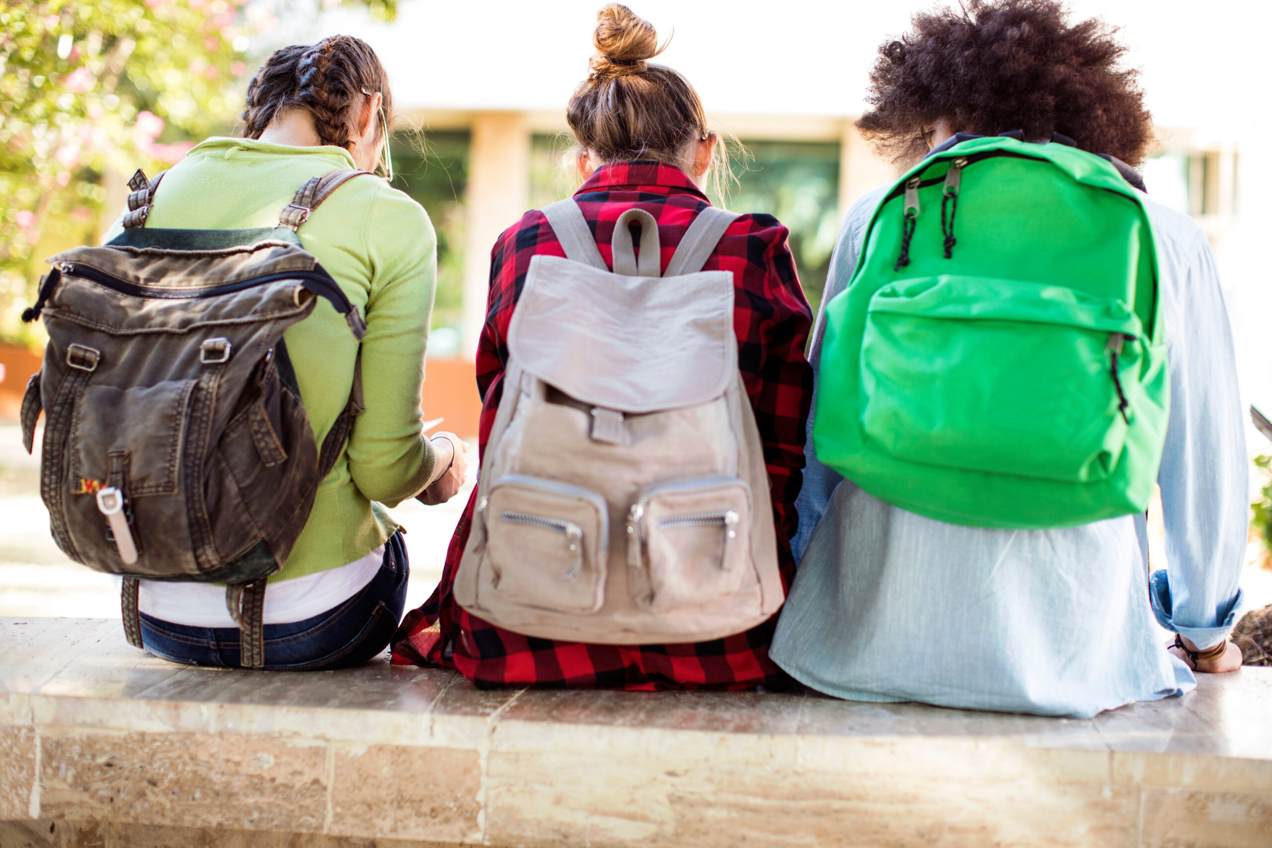 Young students on campus
